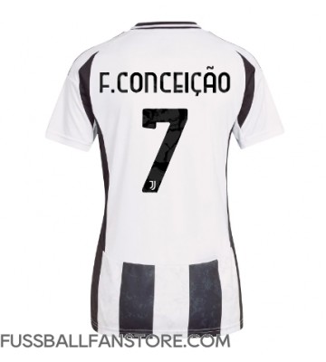 Juventus Francisco Conceicao #7 Replik Heimtrikot Damen 2024-25 Kurzarm